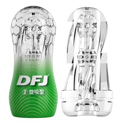 取悦DFJ飞机杯透明训练自慰杯旋吸型